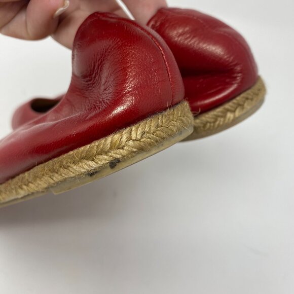 christian louboutin leather slip on espadrille ballet flats - Picture 6 of 8